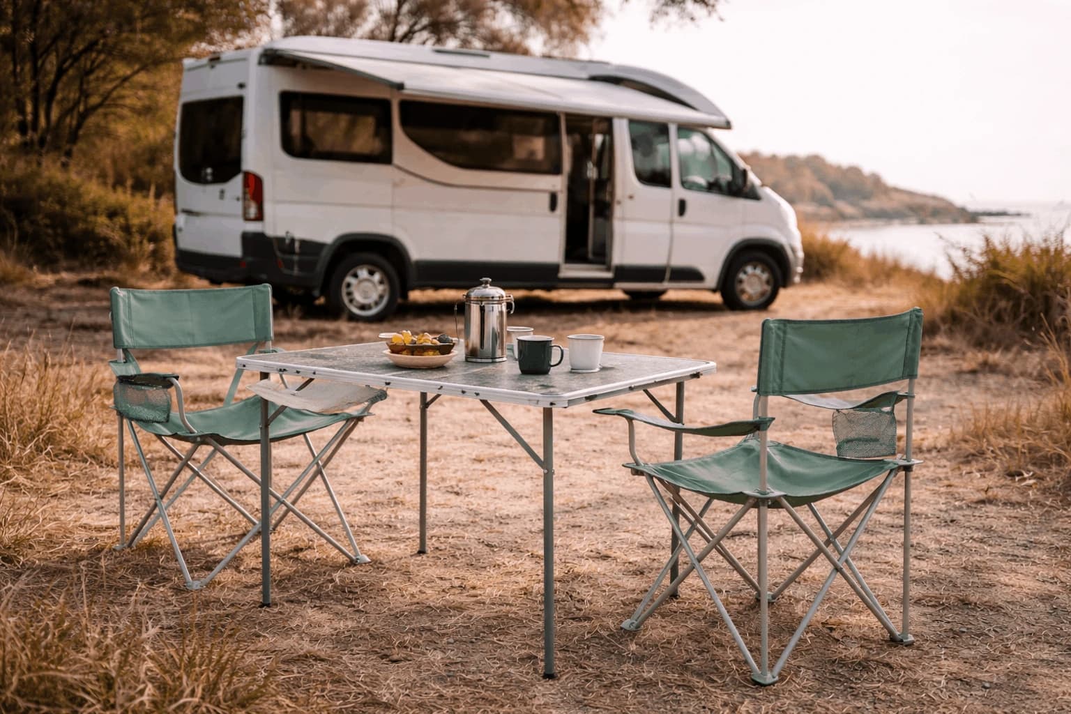 Conjunto de mesa exterior y sillas de camping (para 2)